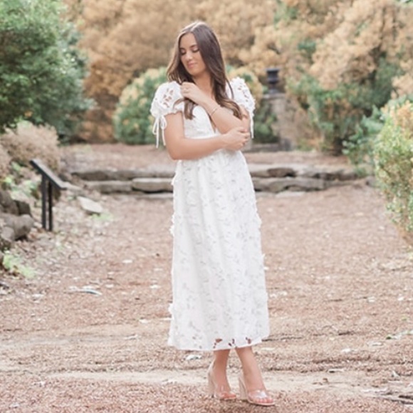 Lulus white midi lace dress - Picture 8 of 8